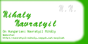 mihaly navratyil business card